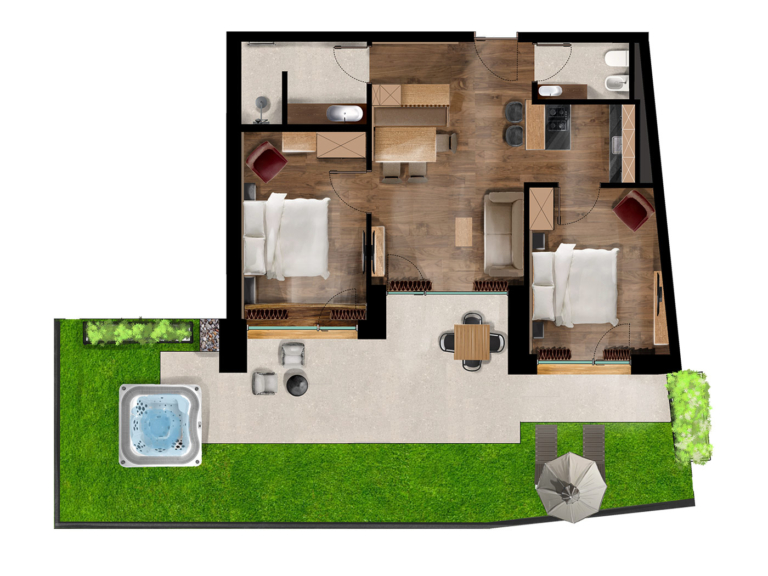 Grundriss Lodge Mountain